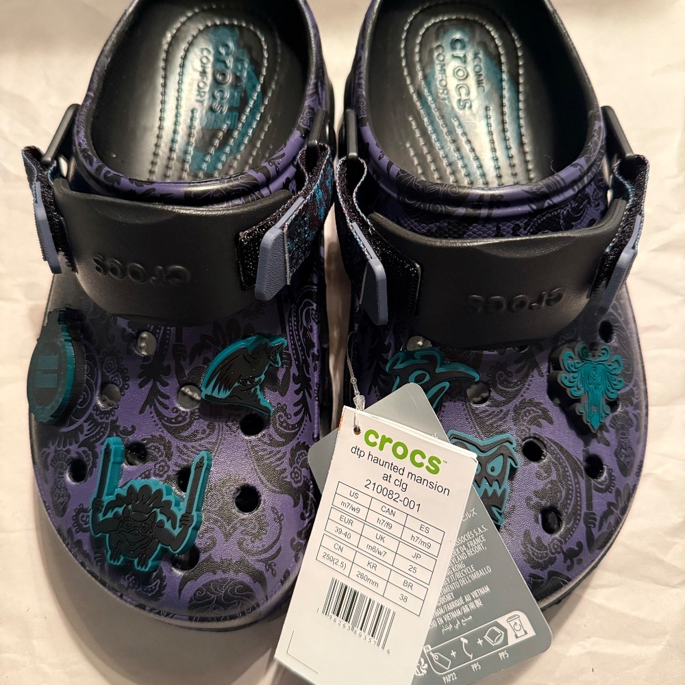 Disney Parks The Haunted Mansion Wallpaper Clogs for Adults by Crocs M7/W9